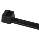 HellermannTyton Inside Serrated Cable Tie, 100 mm Length x 2.5 mm Width, Black Polyamide 66, UV 111-01960 T18R-PA66W-BK