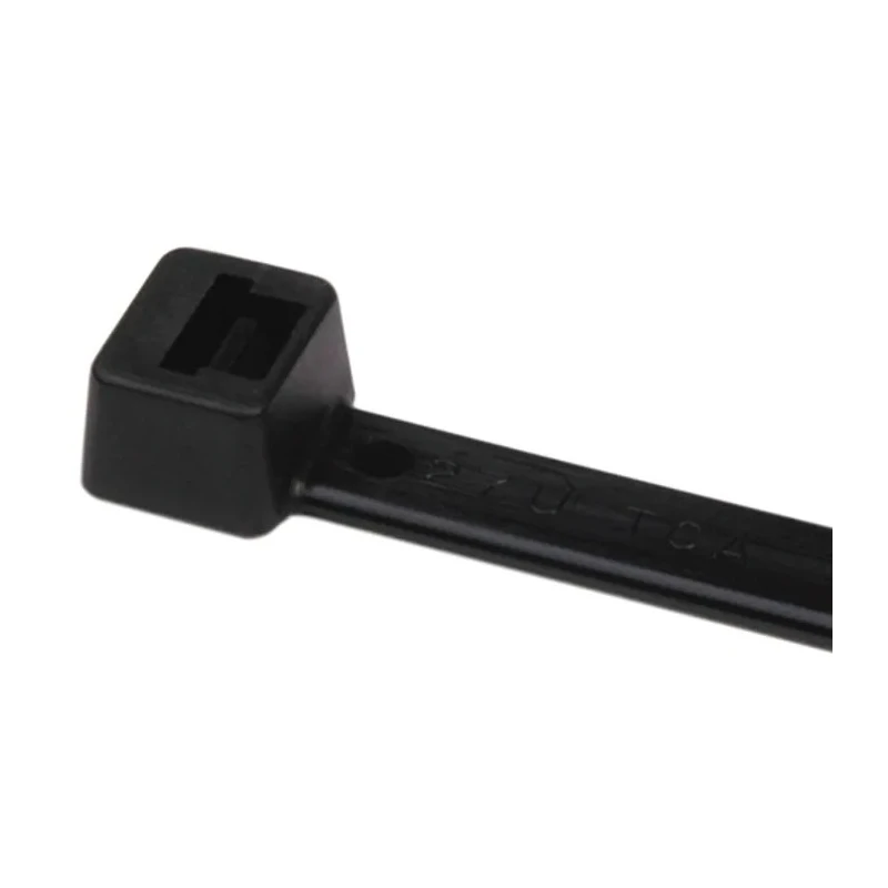 HellermannTyton Inside Serrated Cable Tie, 100 mm Length x 2.5 mm Width, Black Polyamide 66, UV 111-01960 T18R-PA66W-BK