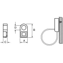 HellermannTyton Natural Cable Tie Mount 2.5 mm Cable Tie Width Acceptance 13.3 mm Length 7.1 mm Width 151-61119 FH18-PA66-NA