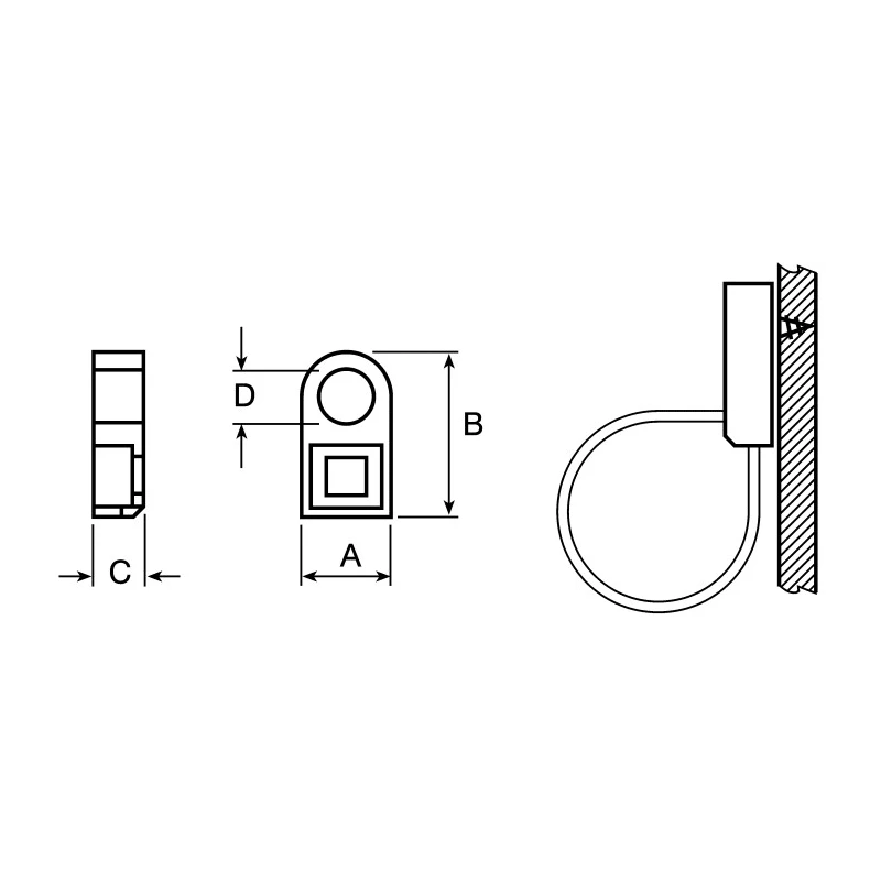 HellermannTyton Natural Cable Tie Mount 2.5 mm Cable Tie Width Acceptance 13.3 mm Length 7.1 mm Width 151-61119 FH18-PA66-NA