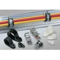 HellermannTyton Aluminium P-Clip 6.4 mm Closed Inside Diameter Natural Finish 12.7 mm Width Model 211-10040 ALU4-AL-NA