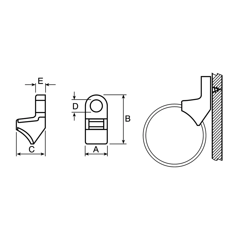 HellermannTyton Natural Cable Tie Mount Polyamide 66 Material 8 mm Cable Tie Width Acceptance 151-02258 CL8-PA66-NA