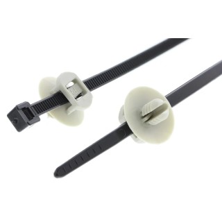 HellermannTyton Inside Serrated Cable Tie 150 mm x 3.6 mm Black Polyamide 66 150-55940 T30RFT5-PA66HS-BK/GY