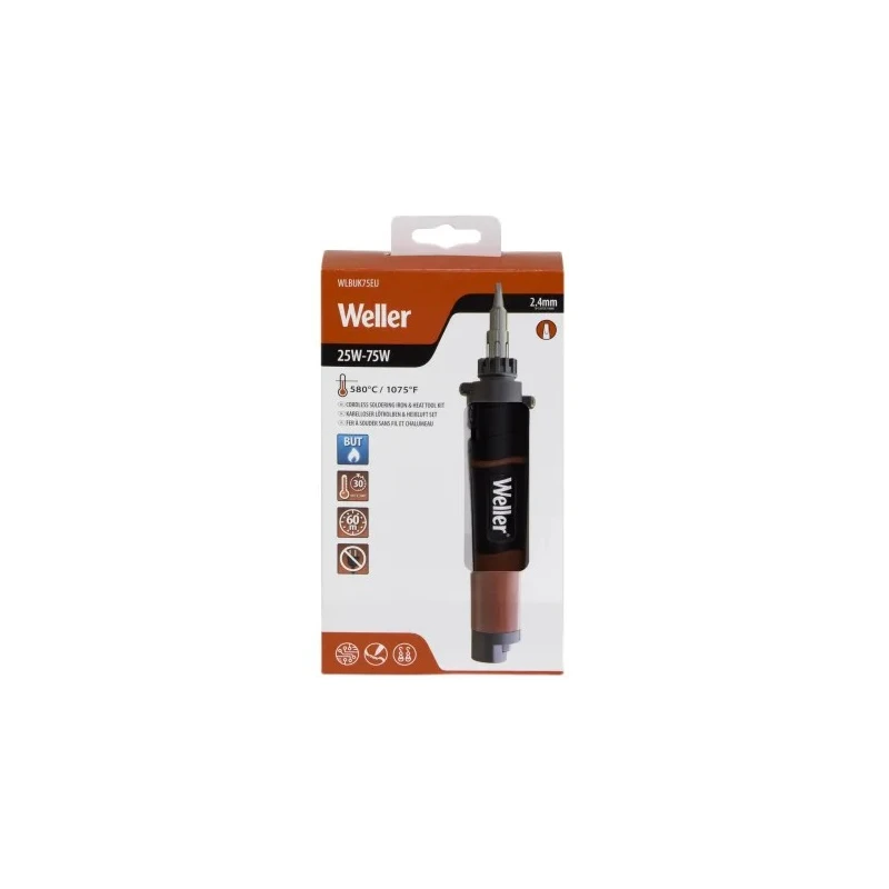 Weller 75W Gas Soldering Iron Kit, 454°C Tip Temperature, British Plug WLBUK75EU