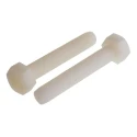 RS PRO Plain Nylon Hex Bolt M10 x 60 mm, Grade A2, Plain Finish, DIN 933 232-6884