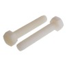 RS PRO Plain Nylon Hex Bolt M10 x 60 mm, Grade A2, Plain Finish, DIN 933 232-6884