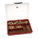 RS PRO Brass Hex Nuts Box 1020 Pieces Plain Finish DIN 934 100-210