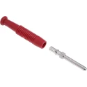 Hirschmann Test & Measurement Red Male Banana Plug 2 mm Connector Solder Termination 60V DC 6A Nickel Plating 973509101