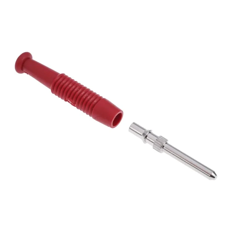 Hirschmann Test & Measurement Red Male Banana Plug 2 mm Connector Solder Termination 60V DC 6A Nickel Plating 973509101