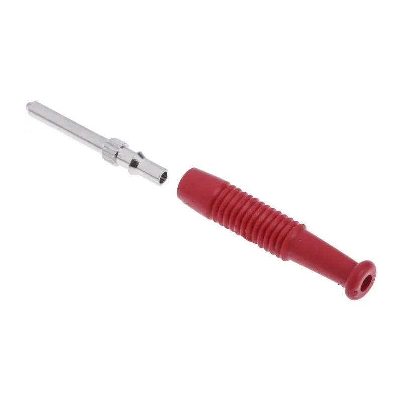 Hirschmann Test & Measurement Red Male Banana Plug 2 mm Connector Solder Termination 60V DC 6A Nickel Plating 973509101