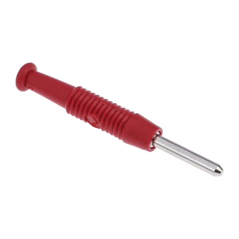 Hirschmann Test & Measurement Red Male Banana Plug 2 mm Connector Solder Termination 60V DC 6A Nickel Plating 973509101