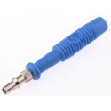 Hirschmann Test & Measurement Blue Male Banana Plug 2 mm Connector Solder Termination 60V DC 6A Nickel Plating 973509102