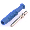 Hirschmann Test & Measurement Blue Male Banana Plug 2 mm Connector Solder Termination 60V DC 6A Nickel Plating 973509102