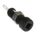 Staubli Black Female Banana Socket 2 mm Connector 60V dc 6A Solder Termination 930308100