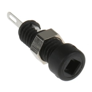 Staubli Black Female Banana Socket 2 mm Connector 60V dc 6A Solder Termination 930308100