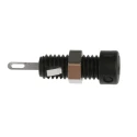 Staubli Black Female Banana Socket 2 mm Connector 60V dc 6A Solder Termination 930308100