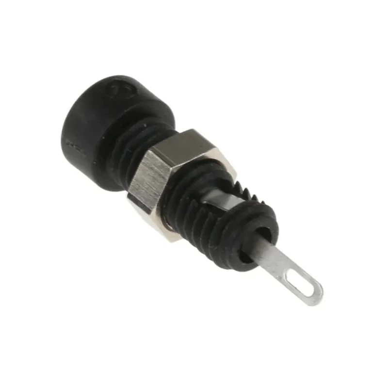 Staubli Black Female Banana Socket 2 mm Connector 60V dc 6A Solder Termination 930308100