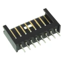 TE Connectivity AMPMODU Mod II 2.54 mm Shrouded Straight Through Hole PCB Header, 8 Contacts, 1 Row, Gold Plated 280373-2