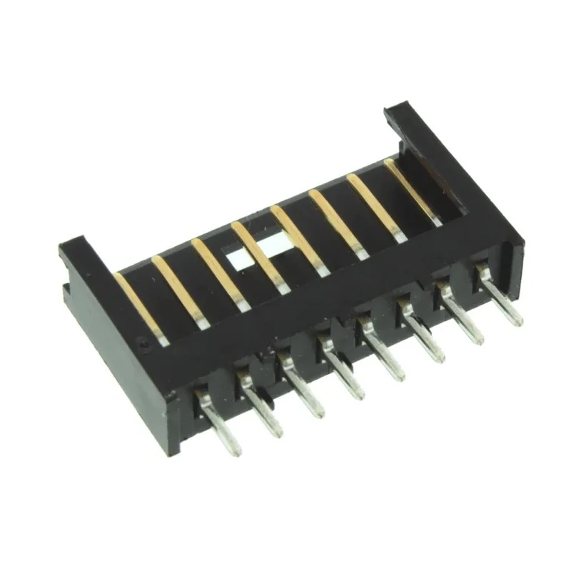 TE Connectivity AMPMODU Mod II 2.54 mm Shrouded Straight Through Hole PCB Header, 8 Contacts, 1 Row, Gold Plated 280373-2