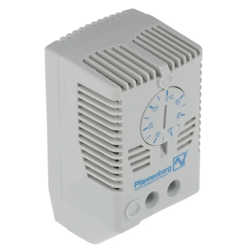Pfannenberg FLZ NO Enclosure Thermostat 120, 240V AC, 0 to 60°C Temperature Setting Range, 80°C Max Operating 17121000000