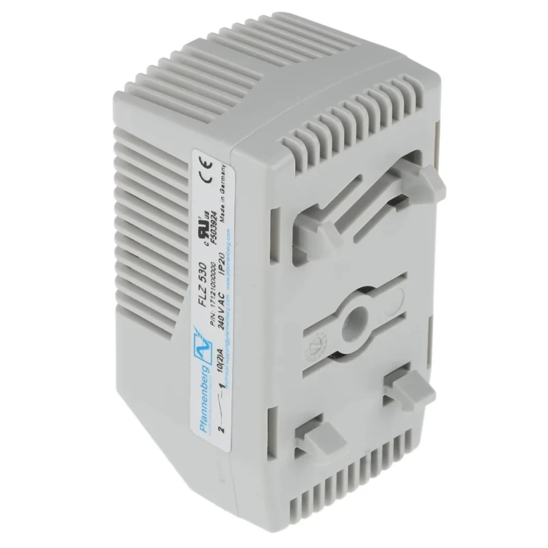 Pfannenberg FLZ NO Enclosure Thermostat 120, 240V AC, 0 to 60°C Temperature Setting Range, 80°C Max Operating 17121000000