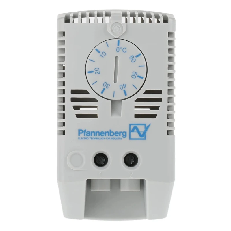 Pfannenberg FLZ NO Enclosure Thermostat 120, 240V AC, 0 to 60°C Temperature Setting Range, 80°C Max Operating 17121000000
