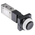 SMC Push Button Pneumatic Manual Control Valve VZM500 Series G 1/8 in Aluminium Alloy 0.7 MPa EVZM550-F01-33