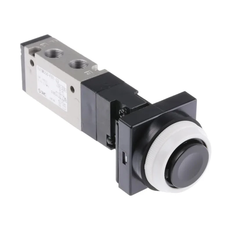 SMC Push Button Pneumatic Manual Control Valve VZM500 Series G 1/8 in Aluminium Alloy 0.7 MPa EVZM550-F01-33