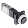 SMC Push Button Pneumatic Manual Control Valve VZM500 Series G 1/8 in Aluminium Alloy 0.7 MPa EVZM550-F01-33