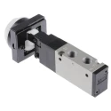 SMC Push Button Pneumatic Manual Control Valve VZM500 Series G 1/8 in Aluminium Alloy 0.7 MPa EVZM550-F01-33