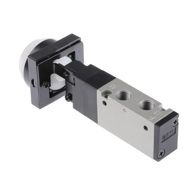 SMC Push Button Pneumatic Manual Control Valve VZM500 Series G 1/8 in Aluminium Alloy 0.7 MPa EVZM550-F01-33