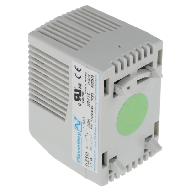 Pfannenberg FLZ CO Enclosure Thermostat 100V AC, 250V AC, Temperature Range -20 to 40°C, Max Operating Temp 80°C 17103000003