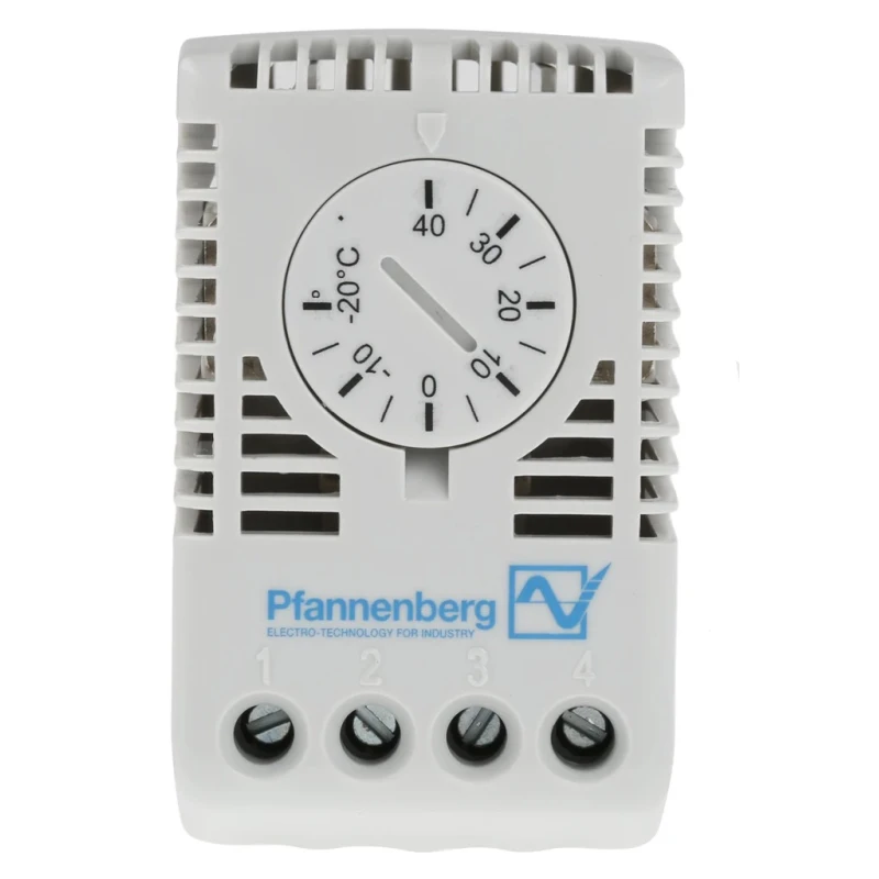 Pfannenberg FLZ CO Enclosure Thermostat 100V AC, 250V AC, Temperature Range -20 to 40°C, Max Operating Temp 80°C 17103000003
