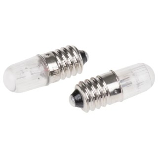 RS PRO Red Indicator Lamp 220V DC 250V DC E10 Base 10mm Diameter 104-733