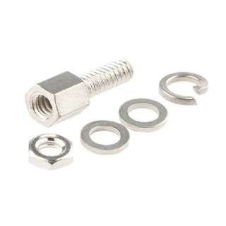 FCT from Molex 172704 Series 4-40 Female Screwlock Locking Mechanism Steel Silver F-GSCH1/5SN / 1727040093