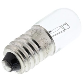 RS PRO E10 Indicator Light Clear 60V 50mA 3000h Lifespan T3 1/4 Tubular MES Model 104-840