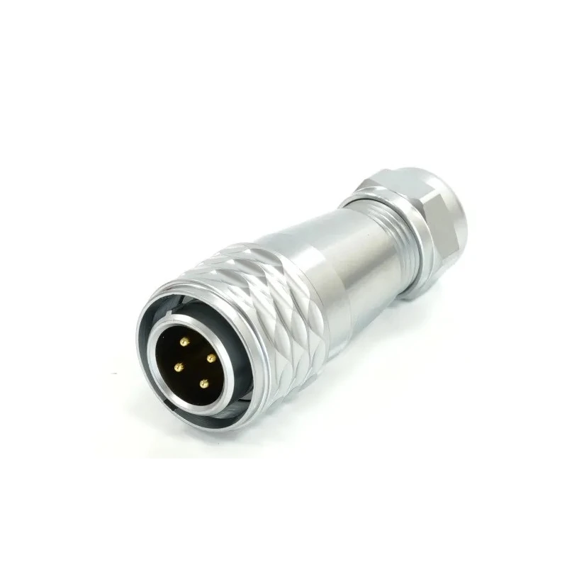 RS PRO Circular Connector 4 Contacts Cable Mount M16 Plug Male IP67 Chrome Plated Brass SF16 Series 233-8157