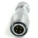 RS PRO Circular Connector 4 Contacts Cable Mount M16 Plug Male IP67 Chrome Plated Brass SF16 Series 233-8157