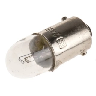 RS PRO BA9S Indicator Light Clear Lens 24V 50mA 10000h Lifespan BA9S Model