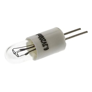 RS PRO Bi-Pin Indicator Light Clear Lens 6.3V 40mA 20000h Lifespan 104-991
