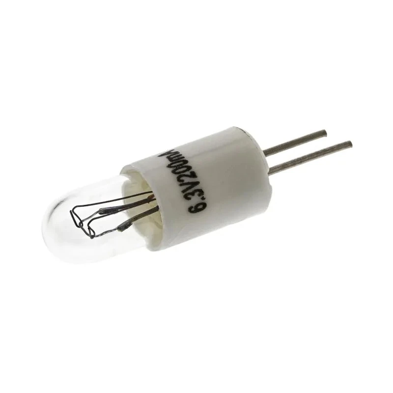 RS PRO Bi-Pin Indicator Light Clear Lens 6.3V 40mA 20000h Lifespan 104-991