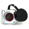 RS PRO Circular Connector, 4 Contacts, Flange Mount, M16 Size, Socket Male, 15A Current, 500V Voltage, IP67 Rated 233-8166