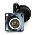 RS PRO Circular Connector, 4 Contacts, Flange Mount, M16 Size, Socket Male, 15A Current, 500V Voltage, IP67 Rated 233-8166