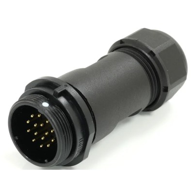 RS PRO Circular Connector, 15 Contacts, Cable Mount, 21 mm Socket, Male Contact, IP68 Rated, 400V, 5A, Threaded 233-8284