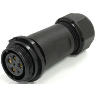 RS PRO Industrial Circular Connector, 6 Contacts, Cable Mount, 21 mm, Socket Female, IP68, 500V, 25.5A, Threaded 233-8290