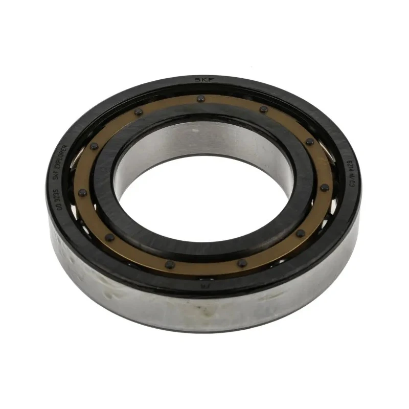 SKF Single Row Deep Groove Ball Bearing 70 mm ID, 125 mm OD, 24 mm Width Machined Metal Cage Steel Balls Internal 6214 M/C3