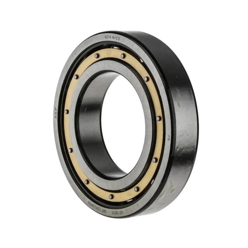 SKF Single Row Deep Groove Ball Bearing 70 mm ID, 125 mm OD, 24 mm Width Machined Metal Cage Steel Balls Internal 6214 M/C3