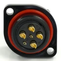 RS PRO Circular Connector, 6 Contacts, Flange Mount, 21 mm, Socket Male, IP68 Rated, 500V, 25.5A, Threaded Coupling 233-8302