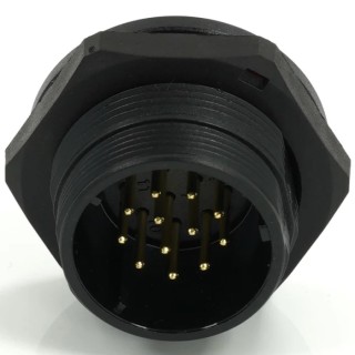 RS PRO Industrial Circular Connector 12 Contacts, Rear Mount, Socket, Male, IP68, 21 mm, 5A, 400V, SP21 Series 233-8308