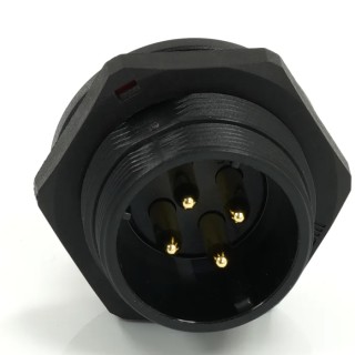 RS PRO Circular Connector, 4 Contacts, Rear Mount, 21 mm Size, Socket, Male Contact, IP68 Rated, SP21 Series 233-8315